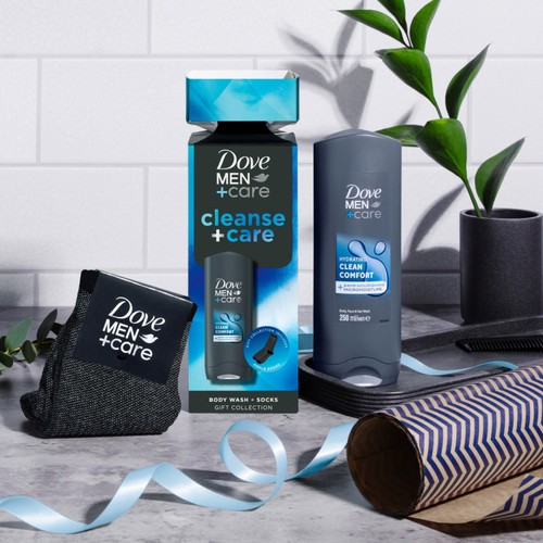 Dove Men Care Cleanse Care Bodywash And Socks Gift Set Cracker thumbnail 2