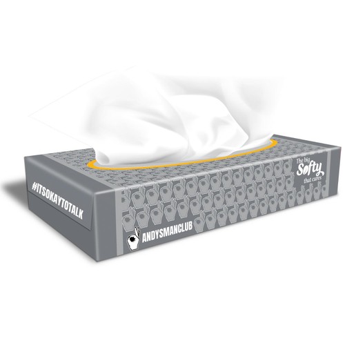 Softy Andy's Man Club 80 Facial Tissues Extra Large thumbnail 2