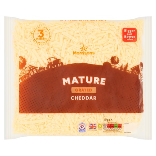 Morrisons Grated Mature White Cheddar 