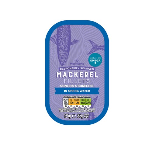 Morrisons Mackerel In Spring Water 125g
