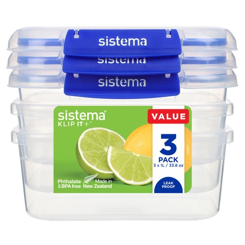 Sistema Klip It Plus Leakproof Food Storage Containers 1l