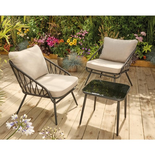Nutmeg Steel Rope Patio Set Of 3