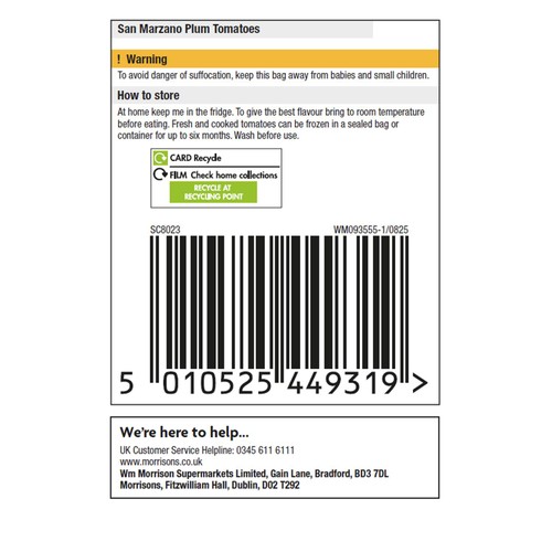 MorrisonsThe Best San Marzano Cooking Plum Tomatoes 400g thumbnail 3