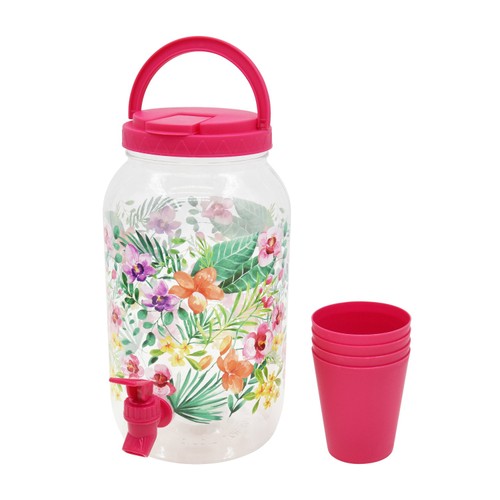 Nutmeg Hot House Dispenser With Cups