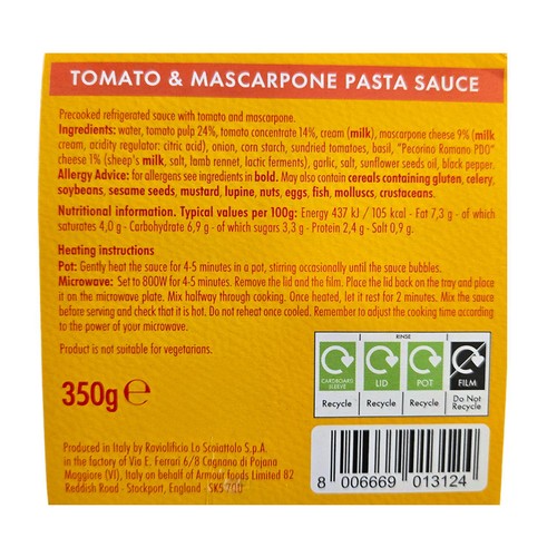 Scoiattolo Tomato & Mascarpone Sauce thumbnail 2