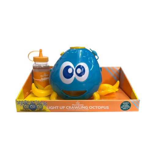 Morrisons Light Up Crawling Octopus Bubble Machine