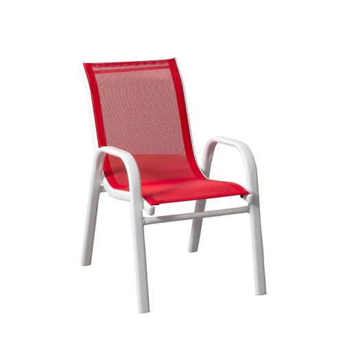 Nutmeg Kids Textilene Stacking Chair Red