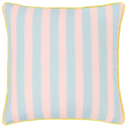Nutmeg Lemon Blue Stripe Cushion thumbnail 3