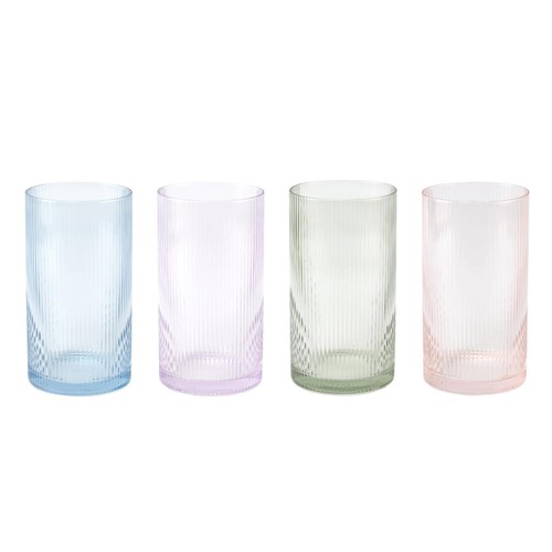 Nutmeg Home Ridged Glass Set Of 4