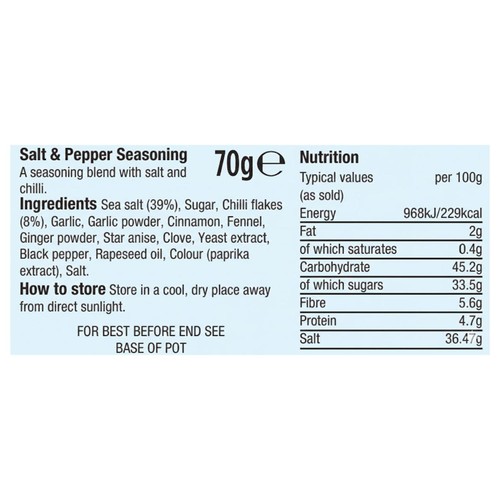 Morrisons Salt And Pepper Seasoning   70g thumbnail 2