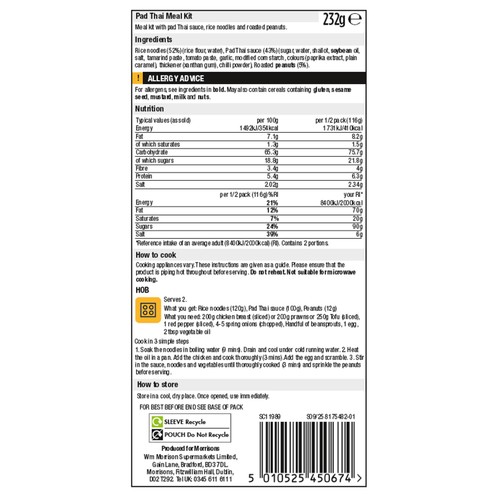 Morrisons Pad Thai Kit 232g thumbnail 2