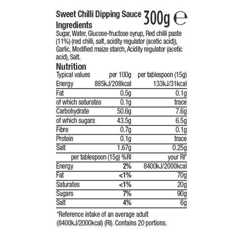 Morrisons Sweet Chilli Dipping Sauce 300g thumbnail 2