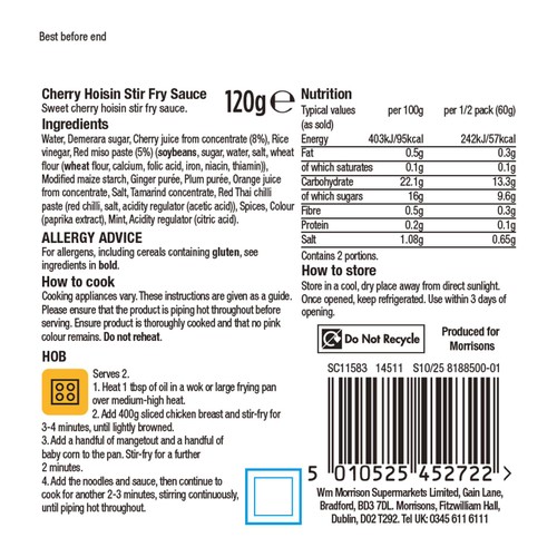 Morrisons Cherry Hoisin 120g thumbnail 2