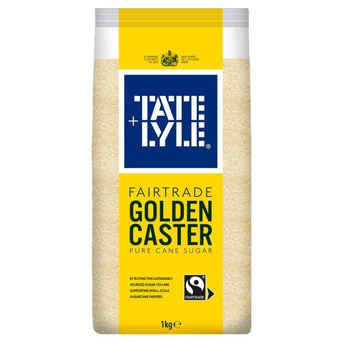 Tate & Lyle Fairtrade Golden Caster Pure Cane Sugar 1kg