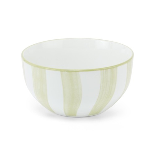 Nutmeg Home Green Stripe Cereal Bowl