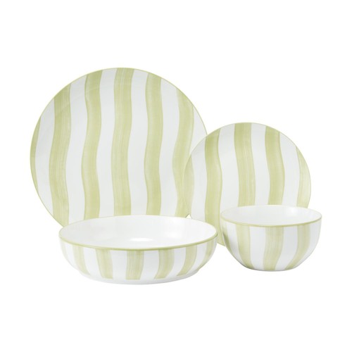 Nutmeg Home Green Stripe Side Plate thumbnail 2