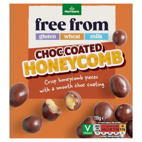 Morrisons Free From Coated Chocolate Honeycomb 