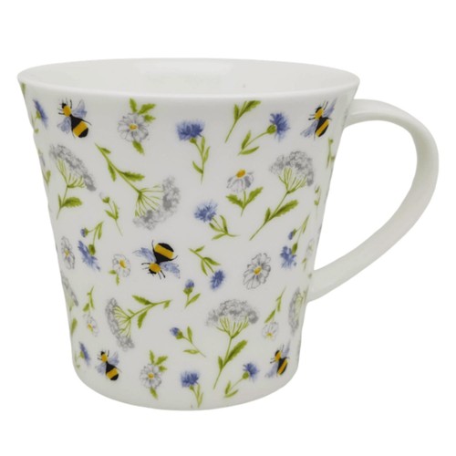 Nutmeg Home Bone China Bee Floral Mug