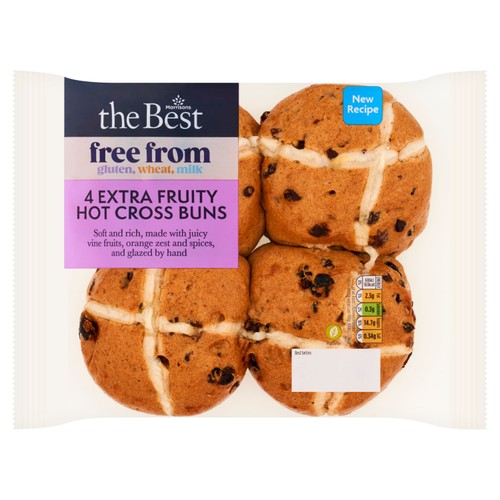 Morrisons The Best Free From Extra Fruity Hot Cross Buns
