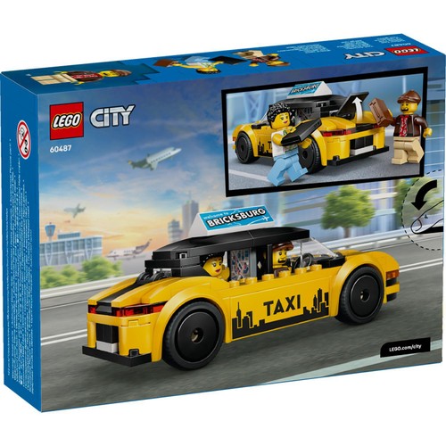 Lego City Great Vehicles Yellow Taxi 60487 thumbnail 2