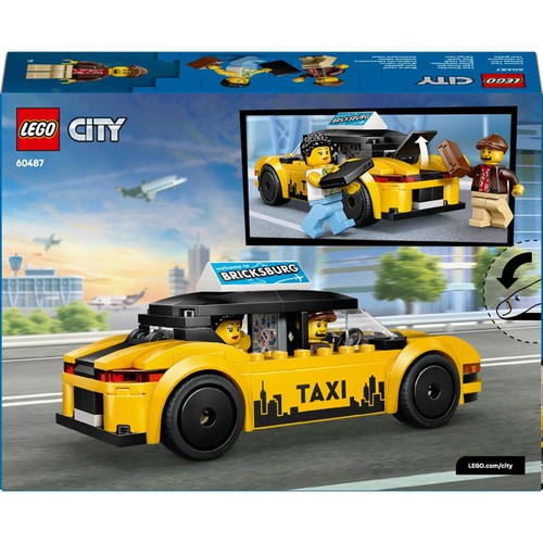 Lego City Great Vehicles Yellow Taxi 60487 thumbnail 3