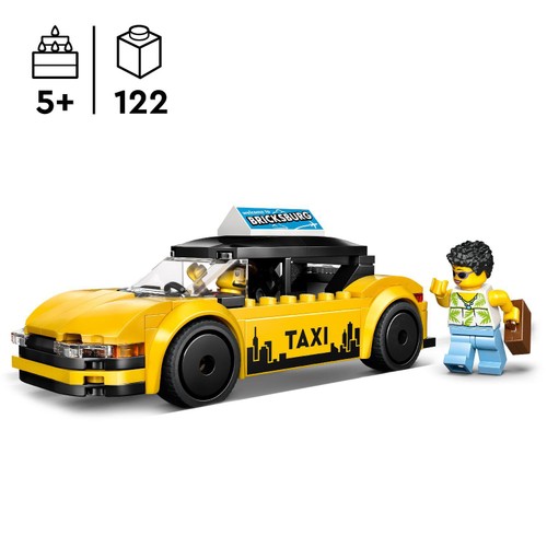 Lego City Great Vehicles Yellow Taxi 60487 thumbnail 4