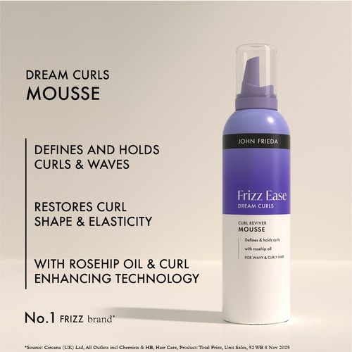 John Frieda Frizz Ease Dream Curls Curl Reviver Mousse  thumbnail 3