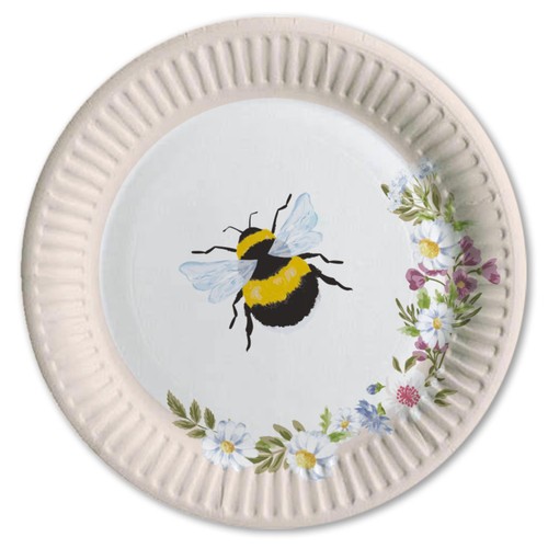Nutmeg Bee Paper Plates 10 Pack