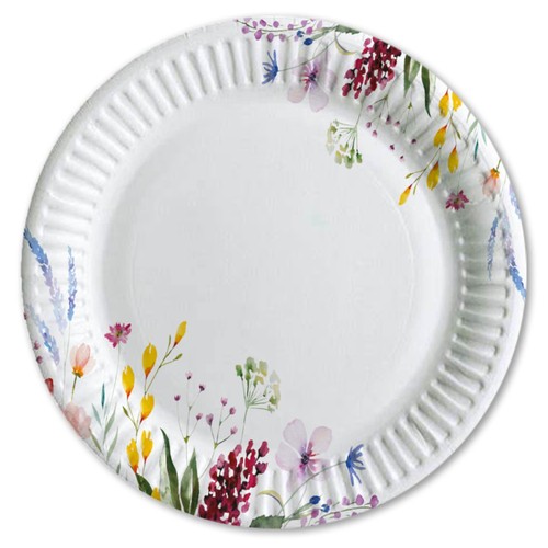 Nutmeg Floral Paper Plates 10 Pack