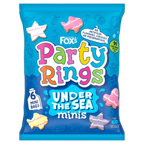 Fox's Biscuits Party Rings Minis Under The Sea 6 Snack Bags thumbnail 2