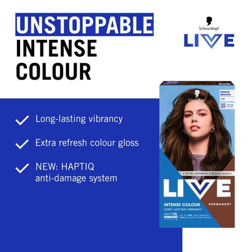 LIVE Intense Colour Permanent Hair Dye 088 Urban Brown thumbnail 3