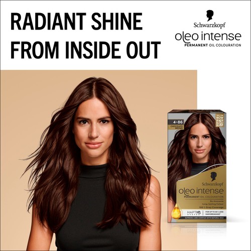 Schwarzkopf Oleo Intense Permanent Hair Dye 4-86 Chocolate Brown thumbnail 2