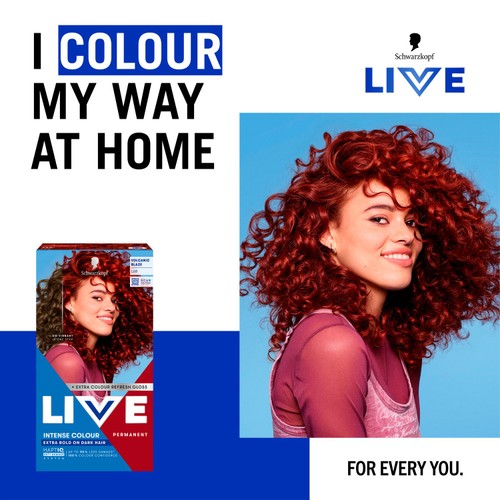LIVE Intense Colour Permanent Hair Dye L68 Volcanic Blaze thumbnail 2