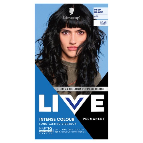 LIVE Intense Colour Permanent Hair Dye 099 Deep Black