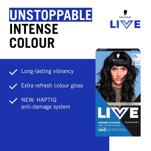 LIVE Intense Colour Permanent Hair Dye 099 Deep Black thumbnail 3