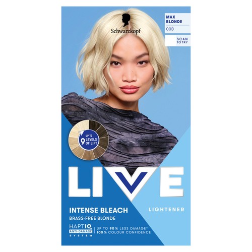 LIVE Intense Bleach Permanent Hair Dye 008 Max Blonde