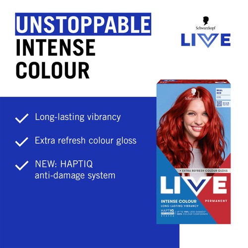 LIVE Intense Colour Permanent Hair Dye 035 Real Red thumbnail 3
