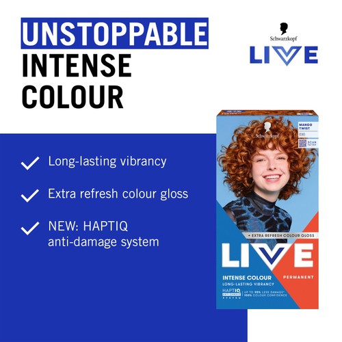 LIVE Intense Colour Permanent Hair Dye 030 Mango Twist thumbnail 3