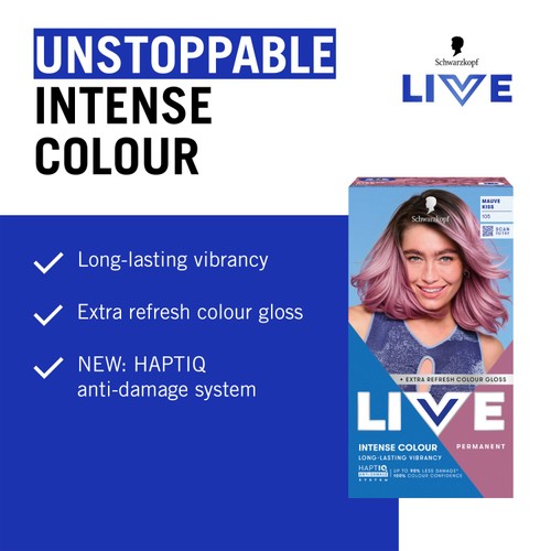 LIVE Intense Colour Permanent Hair Dye 105 Mauve Kiss thumbnail 2
