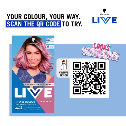 LIVE Intense Colour Permanent Hair Dye 105 Mauve Kiss thumbnail 4