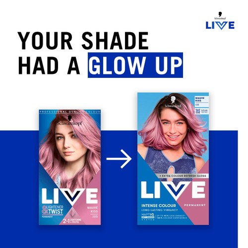 LIVE Intense Colour Permanent Hair Dye 105 Mauve Kiss thumbnail 5
