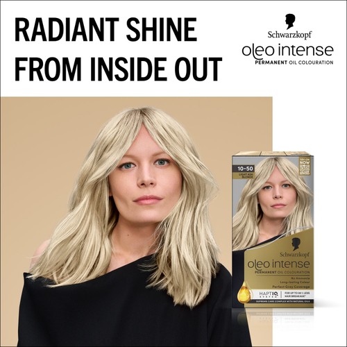 Schwarzkopf Oleo Intense Permanent Hair Dye 10-50 Light Ash Blonde thumbnail 2