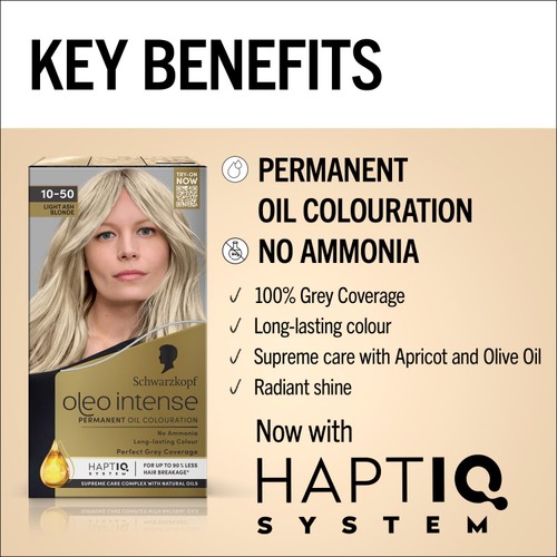 Schwarzkopf Oleo Intense Permanent Hair Dye 10-50 Light Ash Blonde thumbnail 3