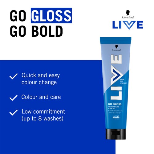 LIVE Go Gloss Temporary Hair Dye Glossing Sheer Silk thumbnail 3