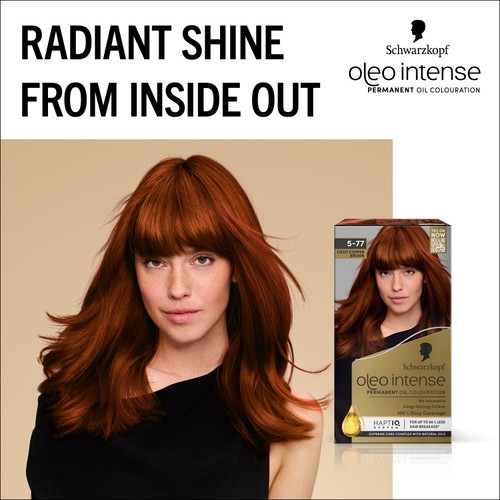 Schwarzkopf Oleo Intense Permanent Hair Dye 5-77 Glossy Auburn thumbnail 2