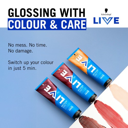 LIVE Go Gloss Temporary Hair Dye Glossing Strawberry Soda thumbnail 3