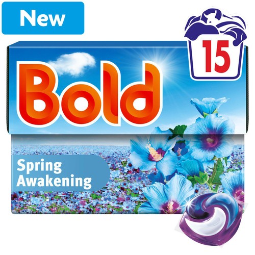 Bold All-In-1 Pods Washing Liquid Capsules Spring Awakening 15 Washes