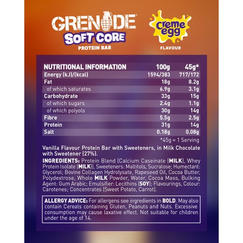 Grenade High Protein Low Sugar Creme Egg Bar  thumbnail 4