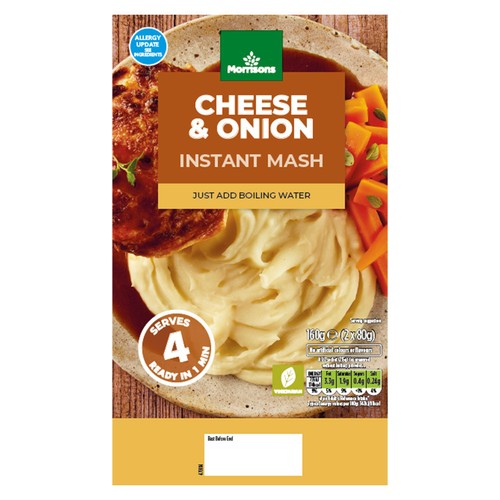 Morrisons Instant Mash Cheese And Onion 