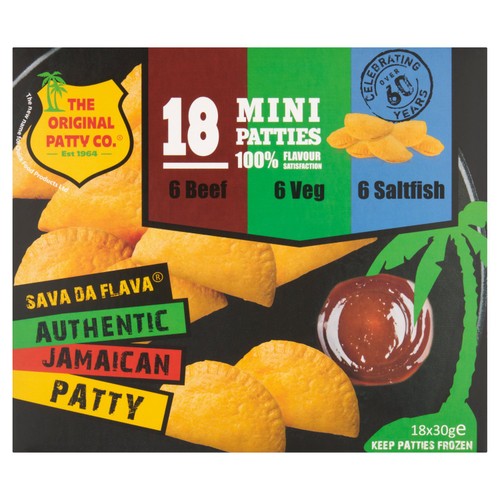 The Original Patty Co. Mini Patties Beef, Saltfish & Veg 
